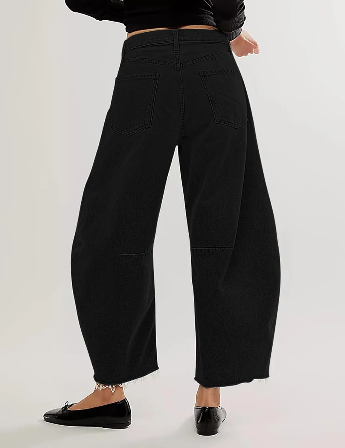 Barrel High Waisted Casual Baggy Trendy Straight Wide Leg Boyfriend Jeans