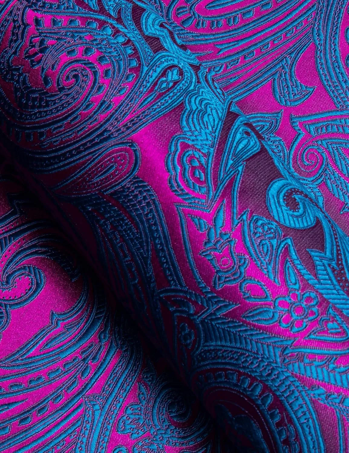 Barry.Wang Men Dress Shirts Paisley 70s Disco Shirt Button Down Silk Long Sleeve Tops for Wedding/Prom/Party/Nightclub