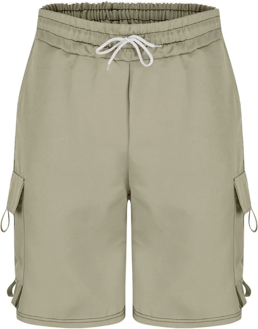 Big and Tall Cargo Shorts Drawstring Elastic Waist Outdoor Sweatshort Summer Casual Workout Gym Hiking Jogger Pockets