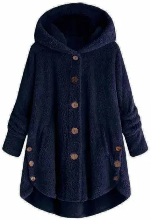 Cardigan Sweaters for Women 2024 Plus Size Long Sleeve Button Hoodie Winter Coat Women Fleece Jacket with Pockets