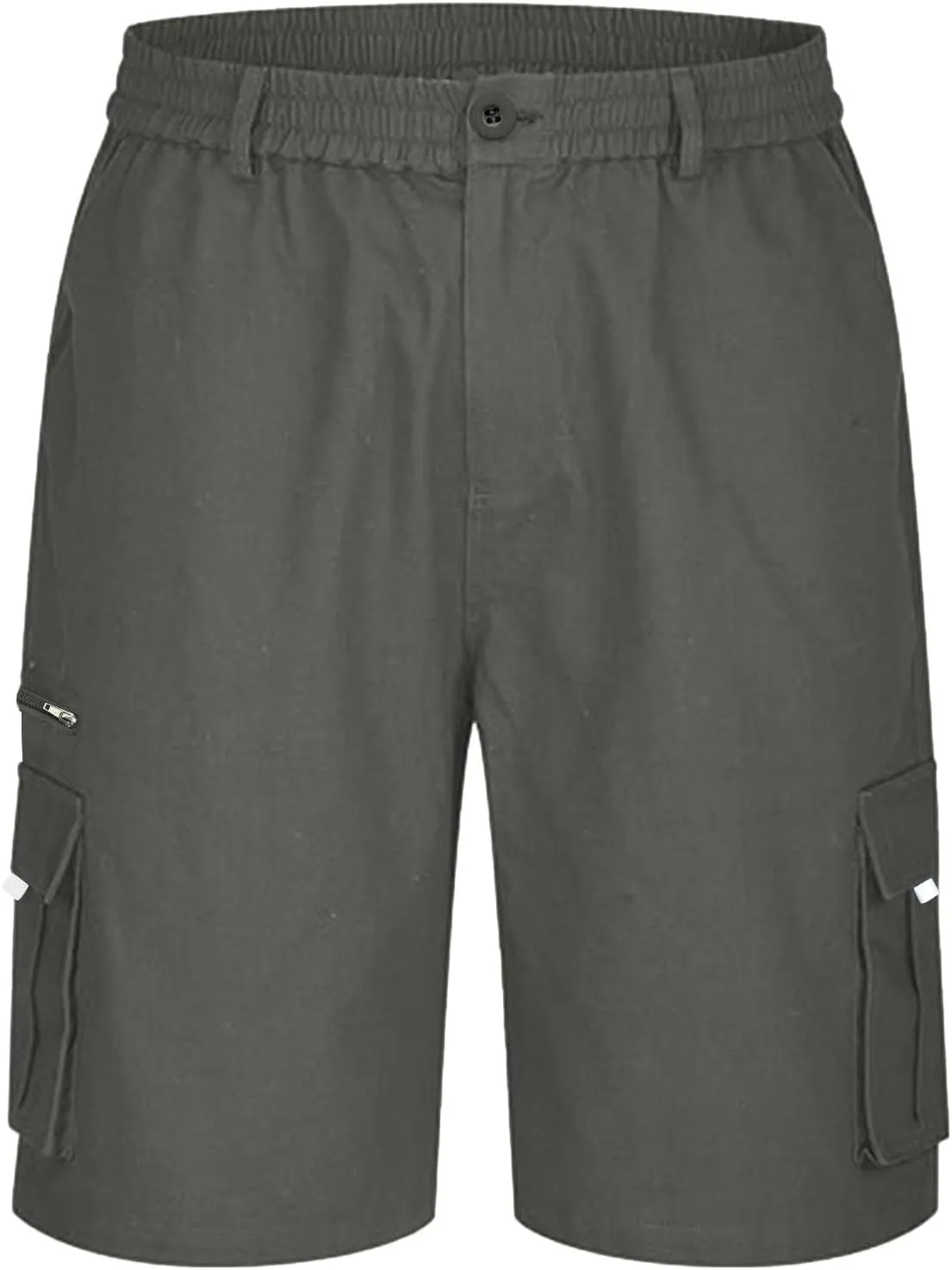 Cargo Shorts for Men Baggy Lightweight Casual Fashion Shorts with Multi-Pocket Button Zipper Elastic Waist Half Pants