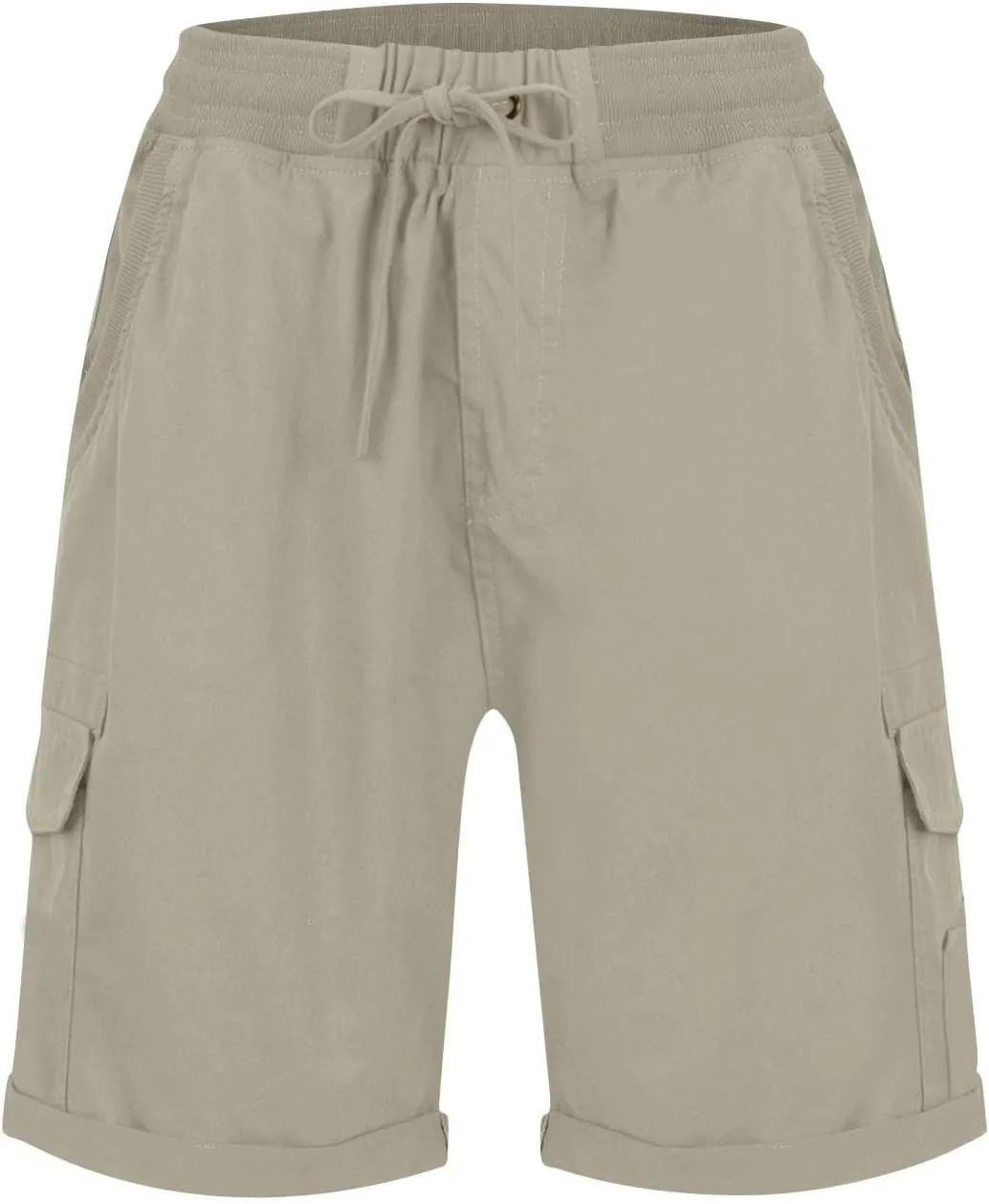 Cargo Shorts Women Summer Casual High Waisted Drawstring Hiking Shorts Baggy Trendy Athletic Shorts with Pockets