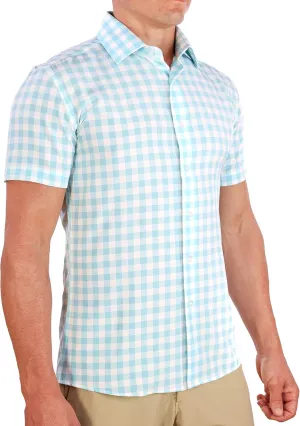 CC Performance Slim Fit Short Sleeve Button Down Shirts for Men | Wrinkle Resistant Casual Button Up Shirts for Men