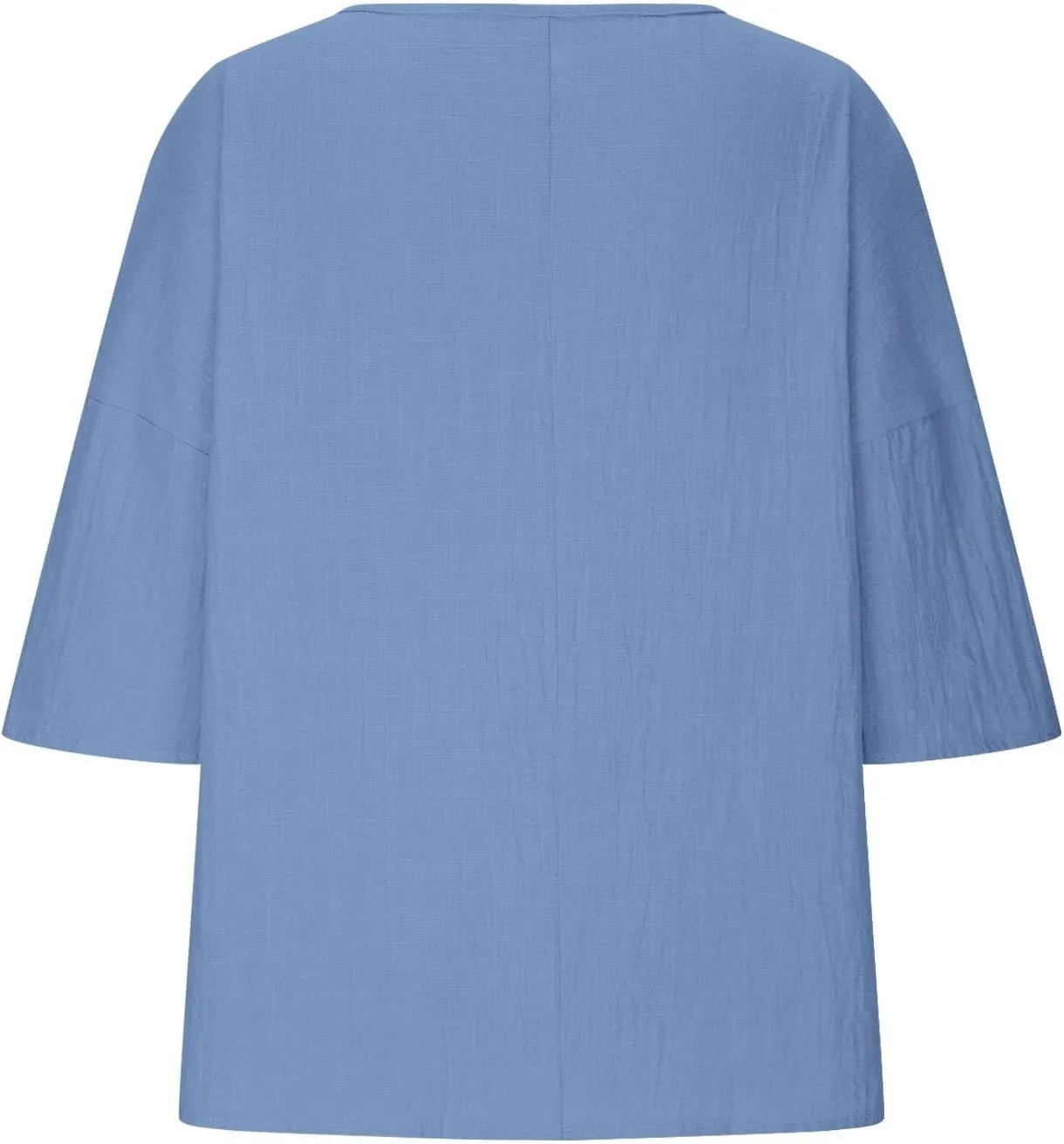 Ceboyel Women's Cotton Linen Tunic Shirts Dandelion Print Summer Tops 3/4 Sleeve Blouse Tshirts Bohemian Style Clothes 2023