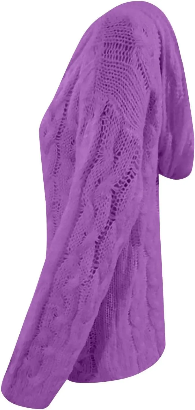 Chunky Sweater for Women 2023 Oversized Hooded Sweaters Cable Knit Pullover Sweaters Loose Long Sleeve Jumper Tops
