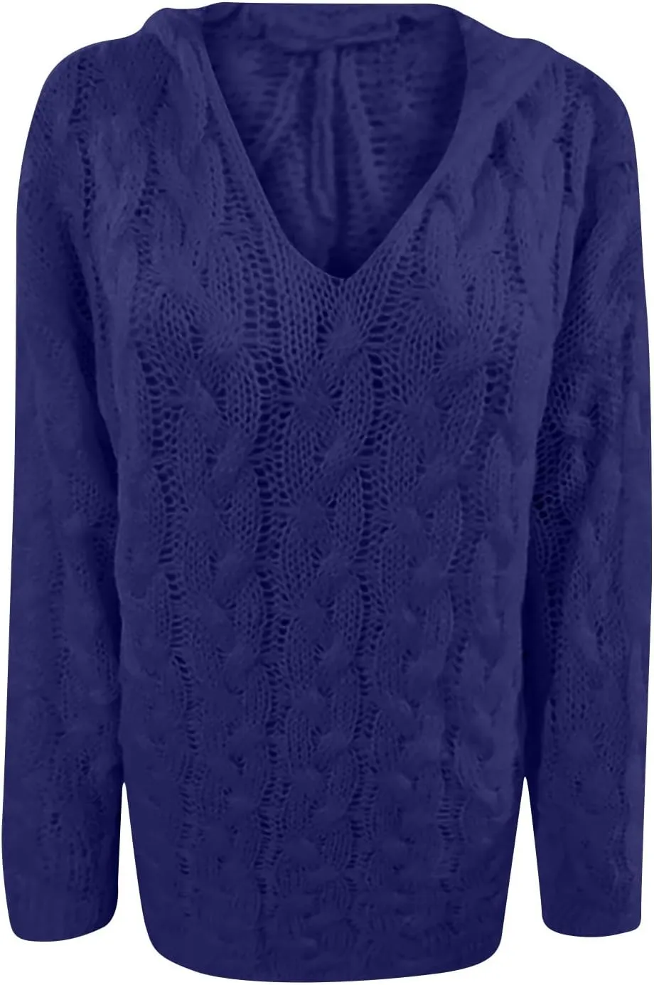 Chunky Sweater for Women 2023 Oversized Hooded Sweaters Cable Knit Pullover Sweaters Loose Long Sleeve Jumper Tops