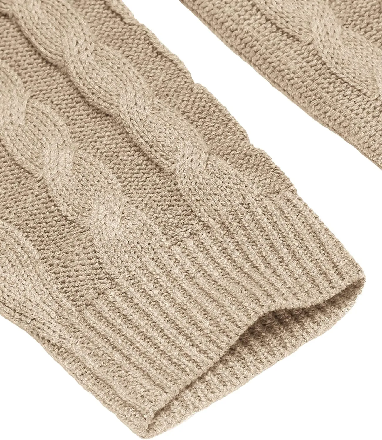 COOFANDY Men's Shawl Collar Pullover Sweater Slim Fit Casual Button Cable Knit Sweaters