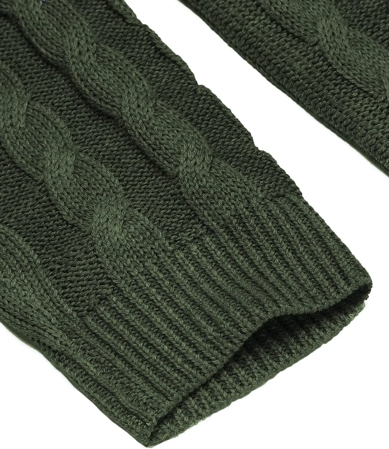 COOFANDY Men's Shawl Collar Pullover Sweater Slim Fit Casual Button Cable Knit Sweaters