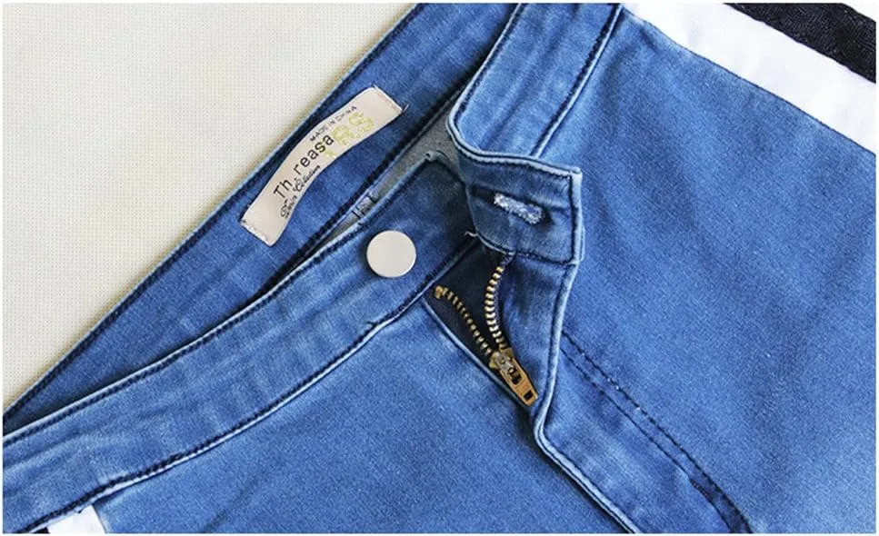 Cresay Women Sexy Elastic Butt Lift High Waisted Skinny Jeans Denim Pants