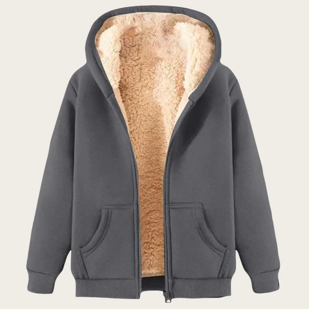FMCHICO Fleece Lined Jackets for Men Winter Coats Fashion Zip Up Hoodies Sweatshirts Warm Sherpa Cardigan