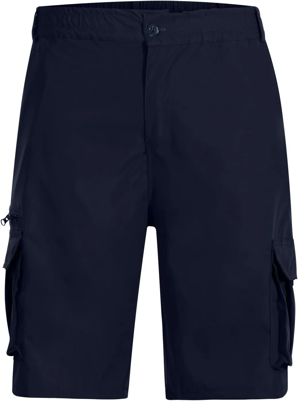 Gcvizuso Mens Cargo Shorts Elastic Waisted Button Pant Summer Casual Quick Dry Short Outdoor Hiking Short with Pocket