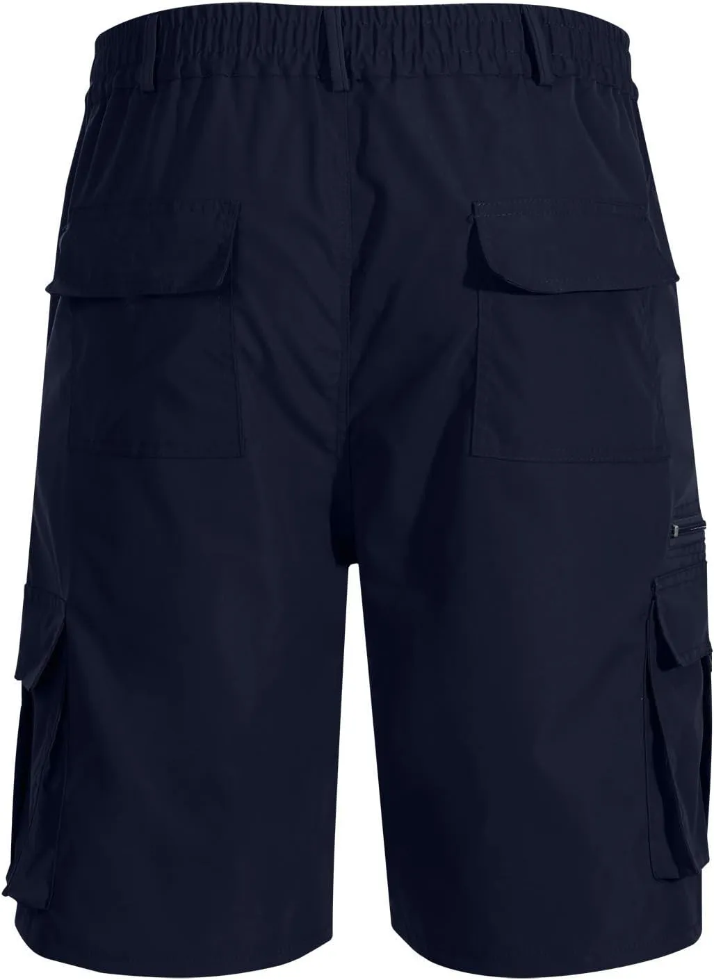 Gcvizuso Mens Cargo Shorts Elastic Waisted Button Pant Summer Casual Quick Dry Short Outdoor Hiking Short with Pocket