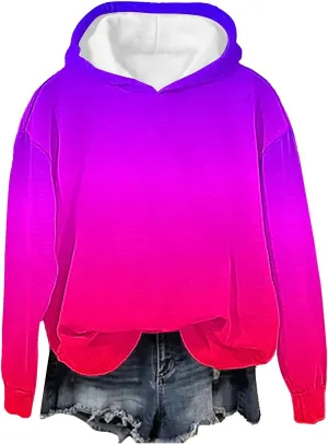GIERIDUC Womens Oversized Hoodies Stars Printed Graphic Fleece Sweatshirts Long Sleeve Hooded Sweaters Pullover Fall Outfits