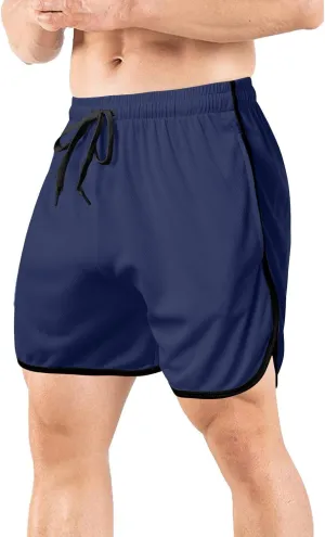 Gym Shorts Men, Men's 2 in 1 Running Shorts 3" Quick Dry Bodybuilding Weightlifting Athletic Workout Shorts for Men