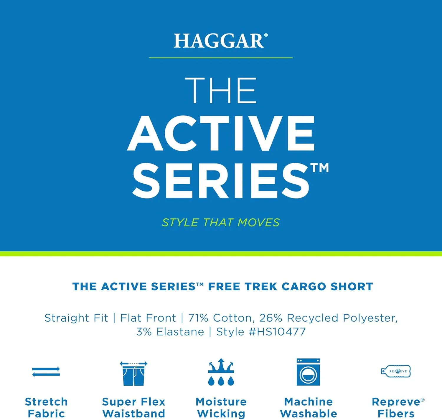 Haggar Men's Comfort Cargo Utility Short (Regular and Big & Tall Sizes)
