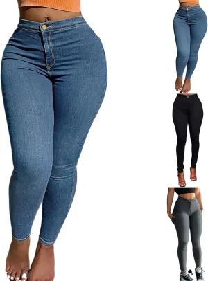 High Waisted Skinny Jeans for Women Stretchy Colombian Butt Lifting Jeans Classic Slim Fit Curvy Denim Pants