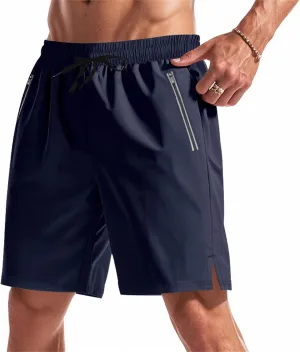 Hiking Shorts Men Quick Dry Gym Golf Workout Athletic Elastic Waist Hybrid Shorts Drawstring Stretch Short Pants with Pockets