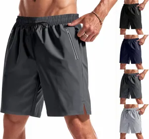 Hiking Shorts Men Quick Dry Gym Golf Workout Athletic Elastic Waist Hybrid Shorts Drawstring Stretch Short Pants with Pockets