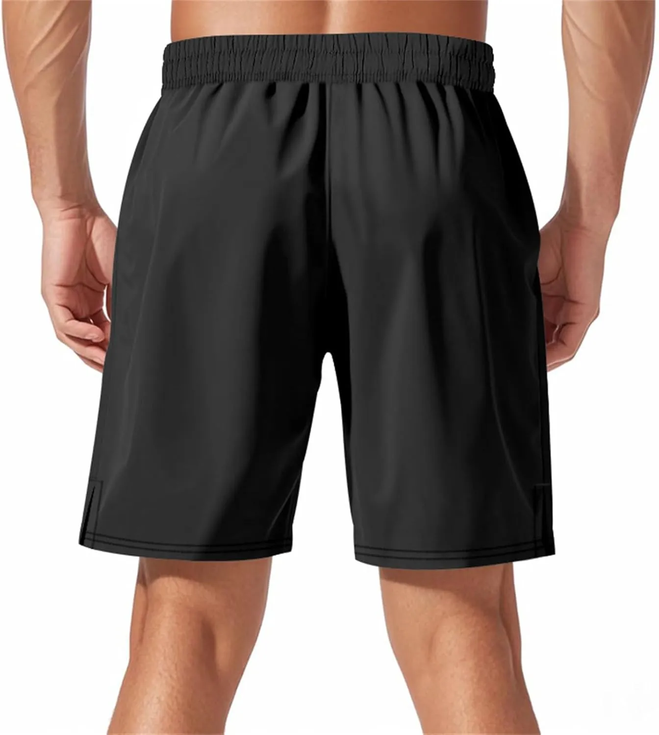 Hiking Shorts Men Quick Dry Gym Golf Workout Athletic Elastic Waist Hybrid Shorts Drawstring Stretch Short Pants with Pockets