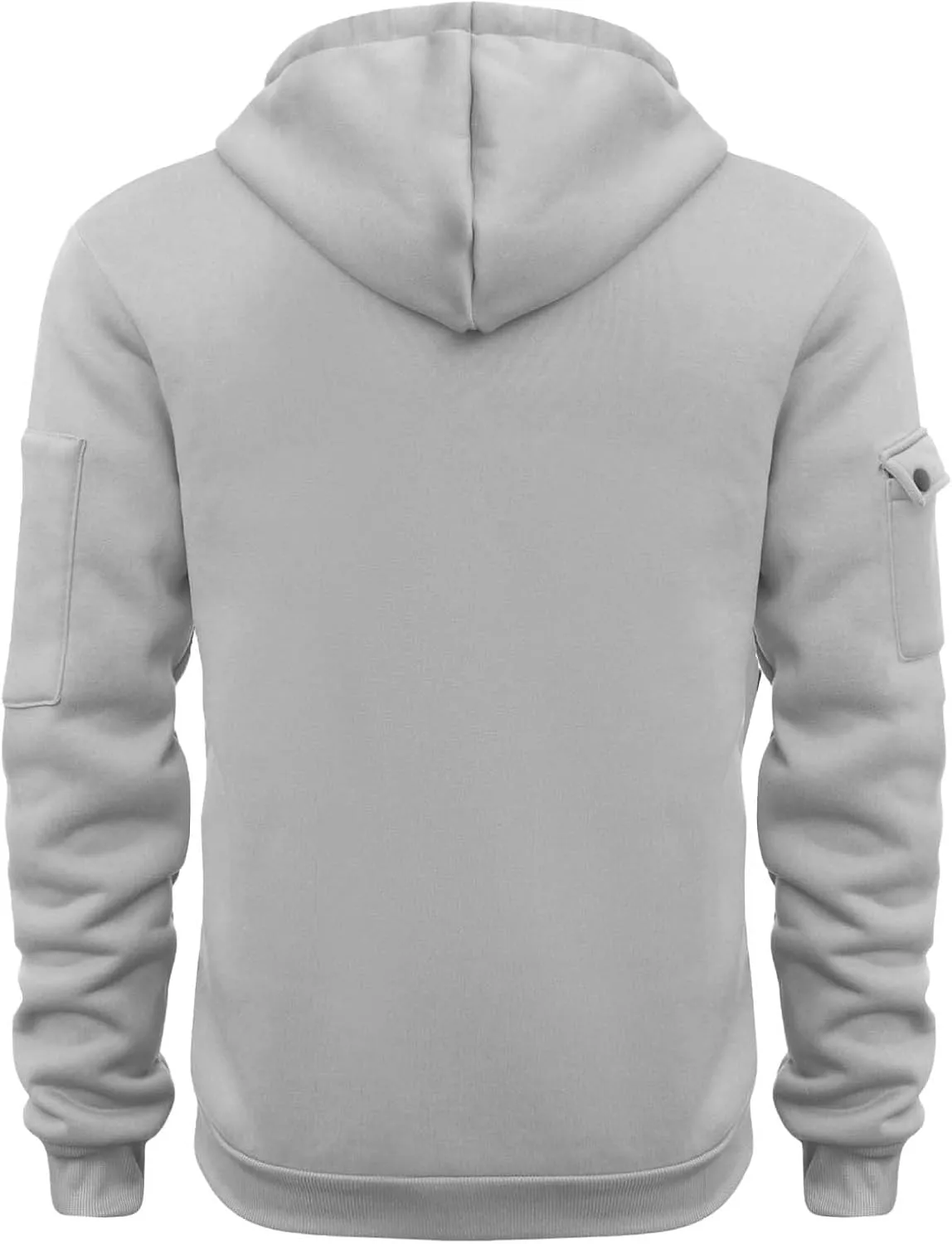 Hoodies for Men Quarter Zip Drawstring Solid Color Long Sleeve Sweatshirts Big and Tall Fashion Casual Pullover