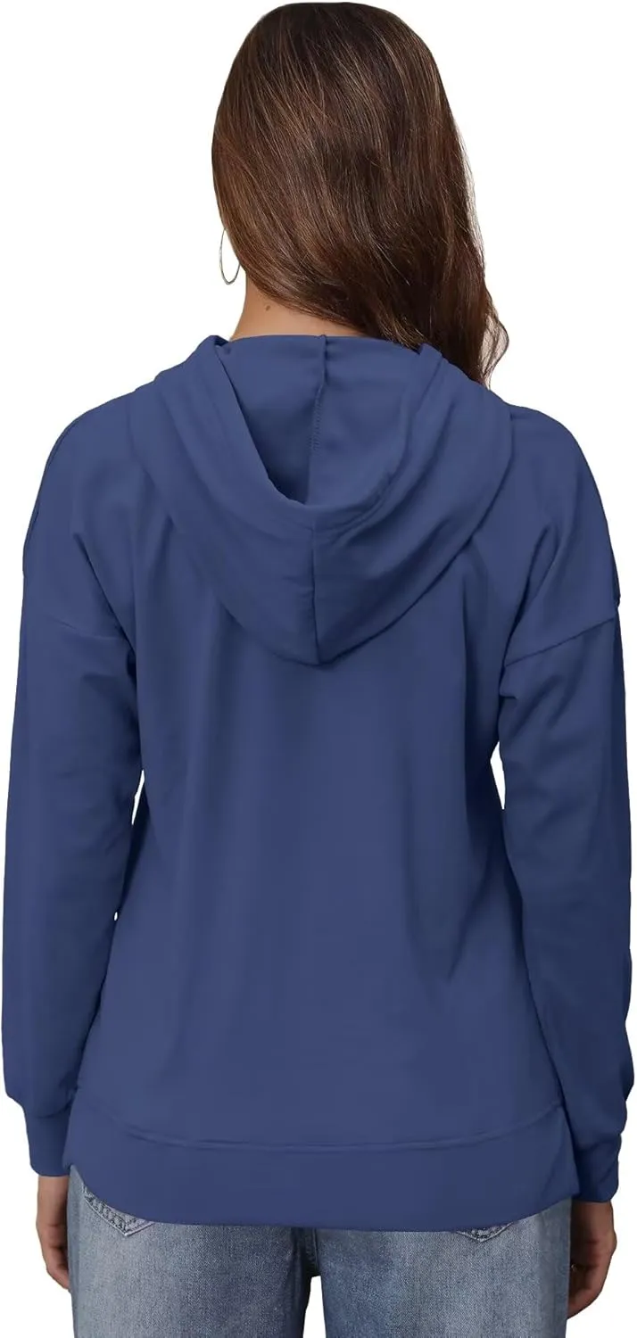 Hoodies for Women Casual Workout Spring Sweatshirt Loose Thumbhole Pullover Hooded Sweaters with Pockets