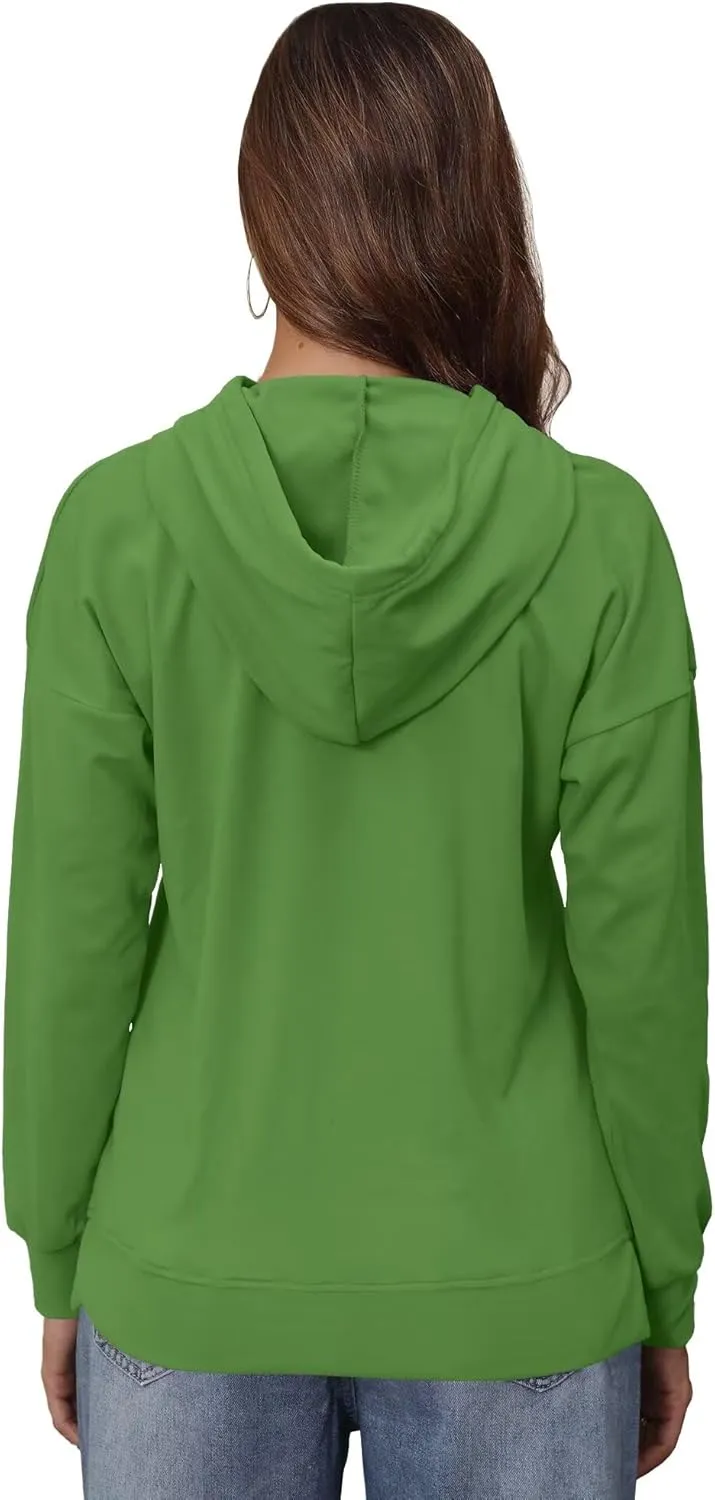 Hoodies for Women Casual Workout Spring Sweatshirt Loose Thumbhole Pullover Hooded Sweaters with Pockets