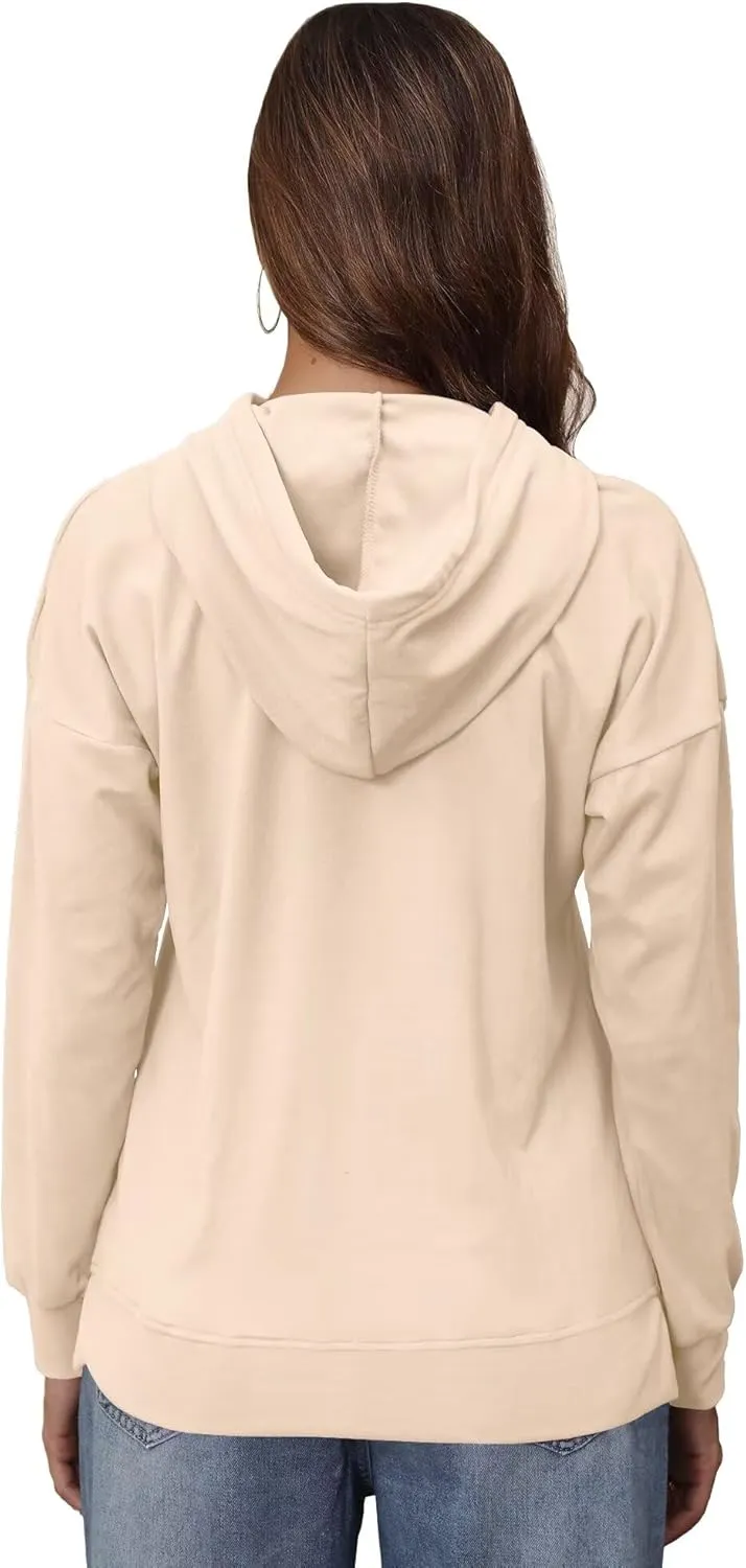 Hoodies for Women Casual Workout Spring Sweatshirt Loose Thumbhole Pullover Hooded Sweaters with Pockets