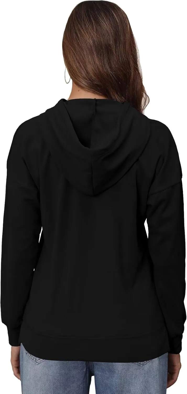 Hoodies for Women Casual Workout Spring Sweatshirt Loose Thumbhole Pullover Hooded Sweaters with Pockets