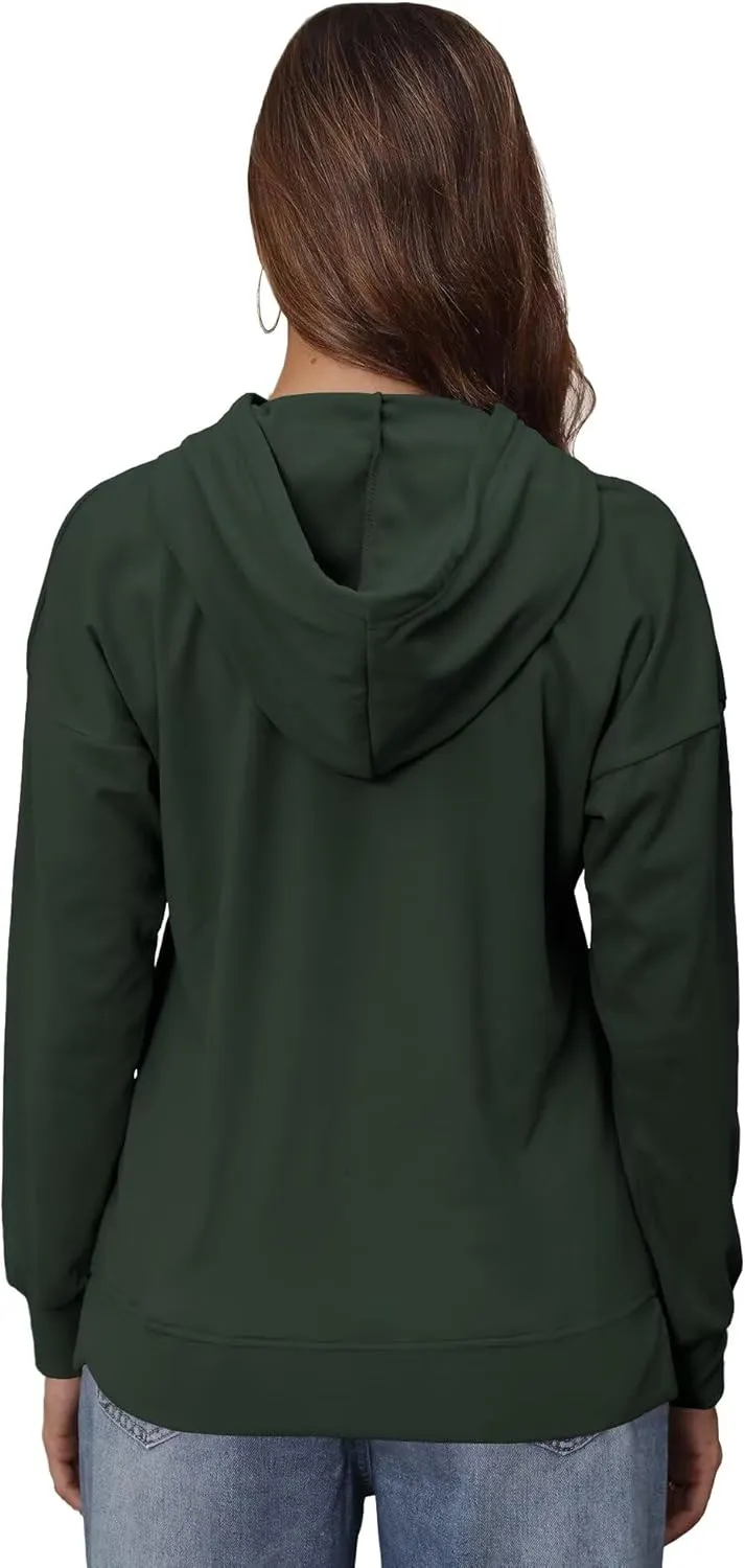 Hoodies for Women Casual Workout Spring Sweatshirt Loose Thumbhole Pullover Hooded Sweaters with Pockets