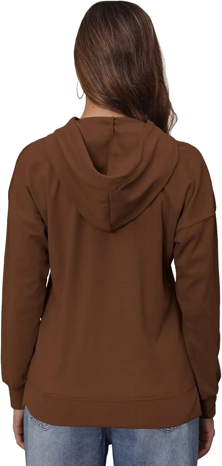 Hoodies for Women Casual Workout Spring Sweatshirt Loose Thumbhole Pullover Hooded Sweaters with Pockets
