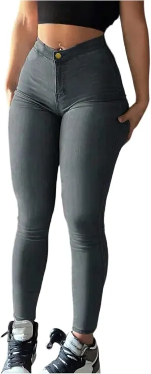 Jeggings for Women Stretchy High Waisted Skinny Jeans Casual Jean Leggings Trendy Denim Pants with Pockets