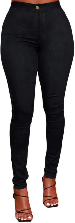 Jeggings for Women Stretchy High Waisted Skinny Jeans Casual Jean Leggings Trendy Denim Pants with Pockets