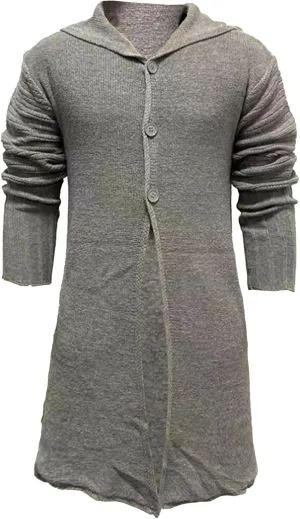 JEShifangjiusu Mens Long Sleeve Cardigan Hooded Sweaters Button Down Cable Knitted Sweater Slim Fit Fashion Coat With Pockets