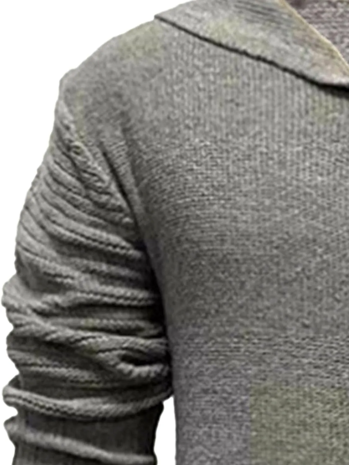 JEShifangjiusu Mens Long Sleeve Cardigan Hooded Sweaters Button Down Cable Knitted Sweater Slim Fit Fashion Coat With Pockets