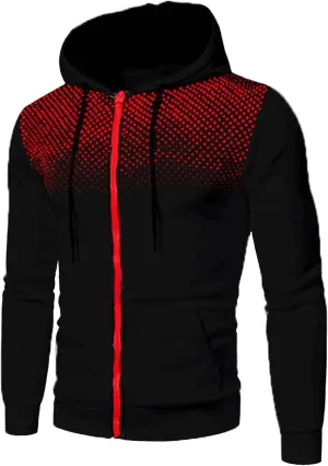 JEShifangjiusu Mens Zip Up Hoodies Sweatshirt Winter Printed Fashion Drawstring Hoodie Casual Hoodie Jacket with Pockets