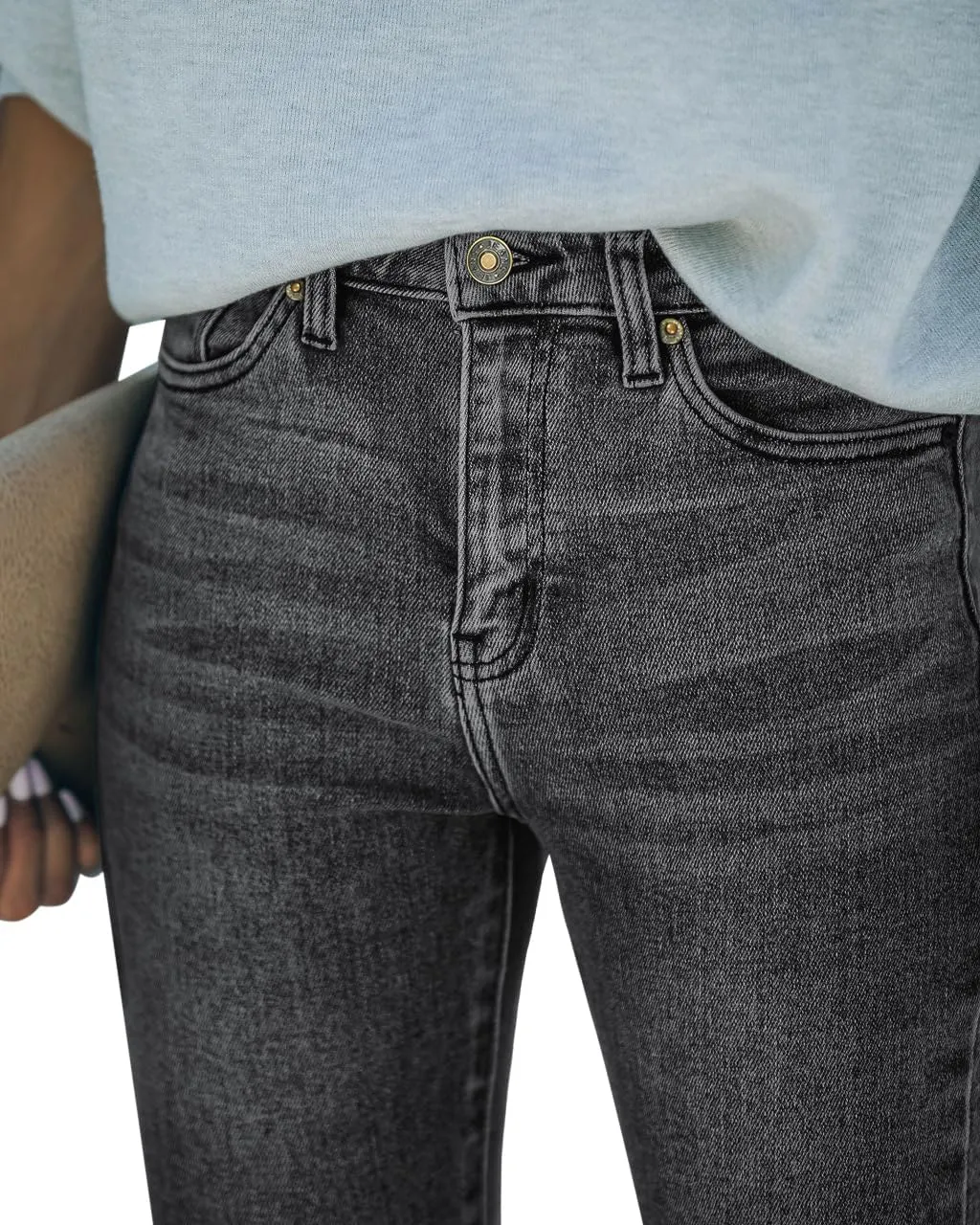 KDF Women's High Waisted Jeans for Women Distressed Ripped Jeans Slim Fit Butt Lifting Skinny Stretch Jeans Denim Pants