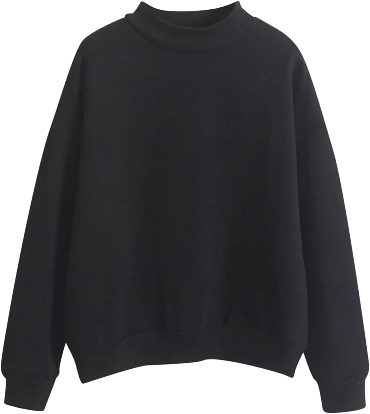 LCMTWX Women Sweatshirt Casual Easy Solid Color Long-Sleeves Round Neck Top Blouse Womens Hoodie Sweatshirt Long Sleeve