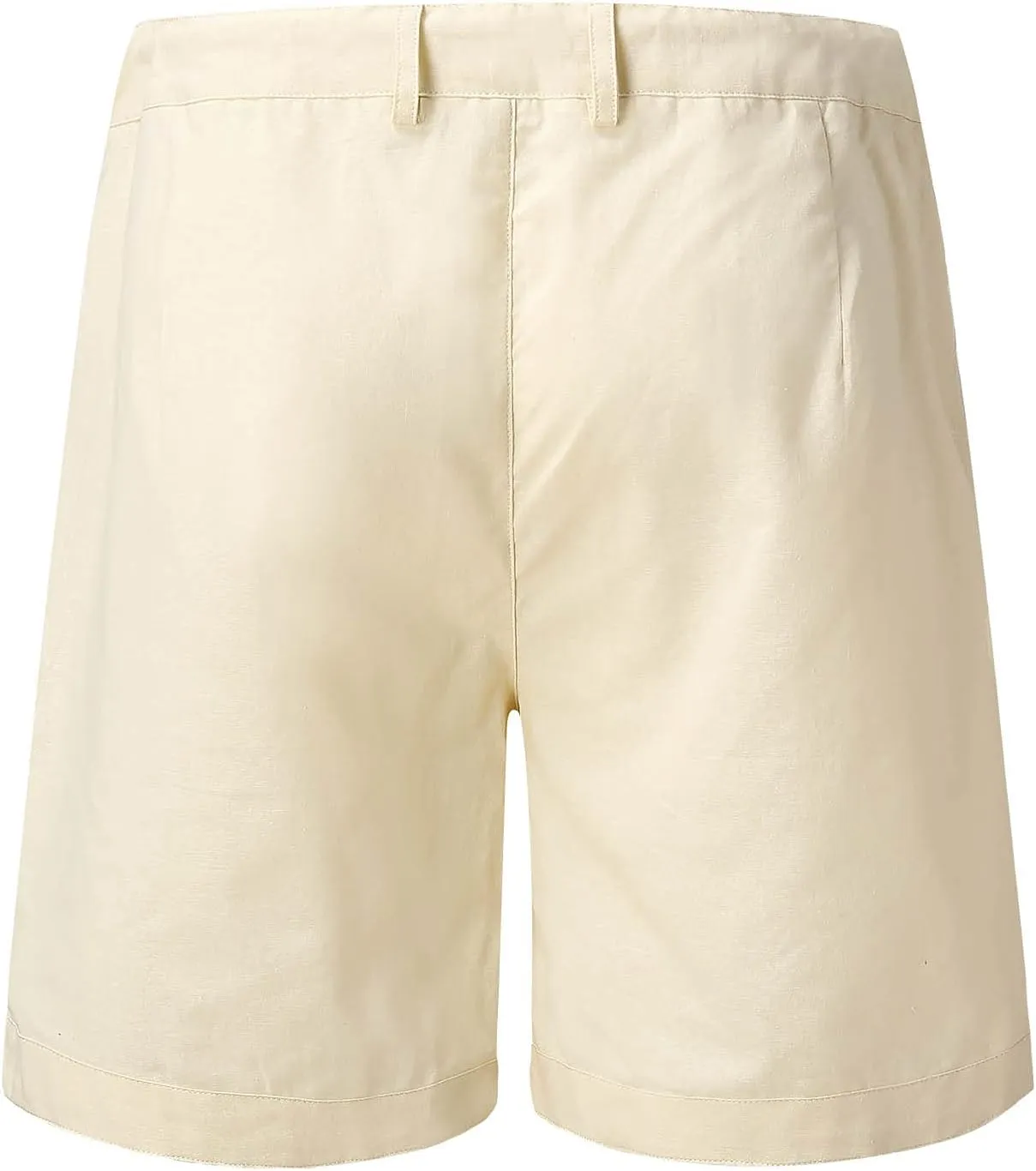Linen Shorts for Men, Men's Casual Cotton Linen Shorts Elastic Waist Drawstring Summer Beach Golf Shorts with Pockets