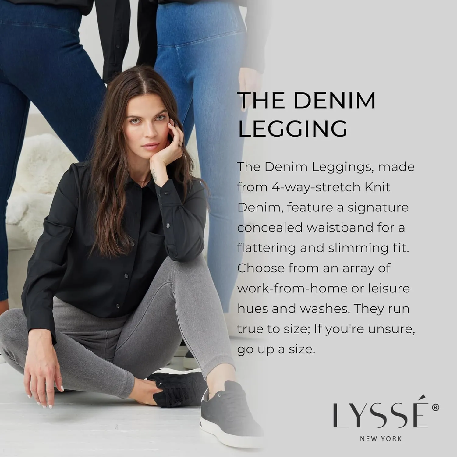 Lyssé Denim Leggings, Jeggings for Women, High Waisted Skinny Jeans, Ankle-Length Stretchy Jeans for Women