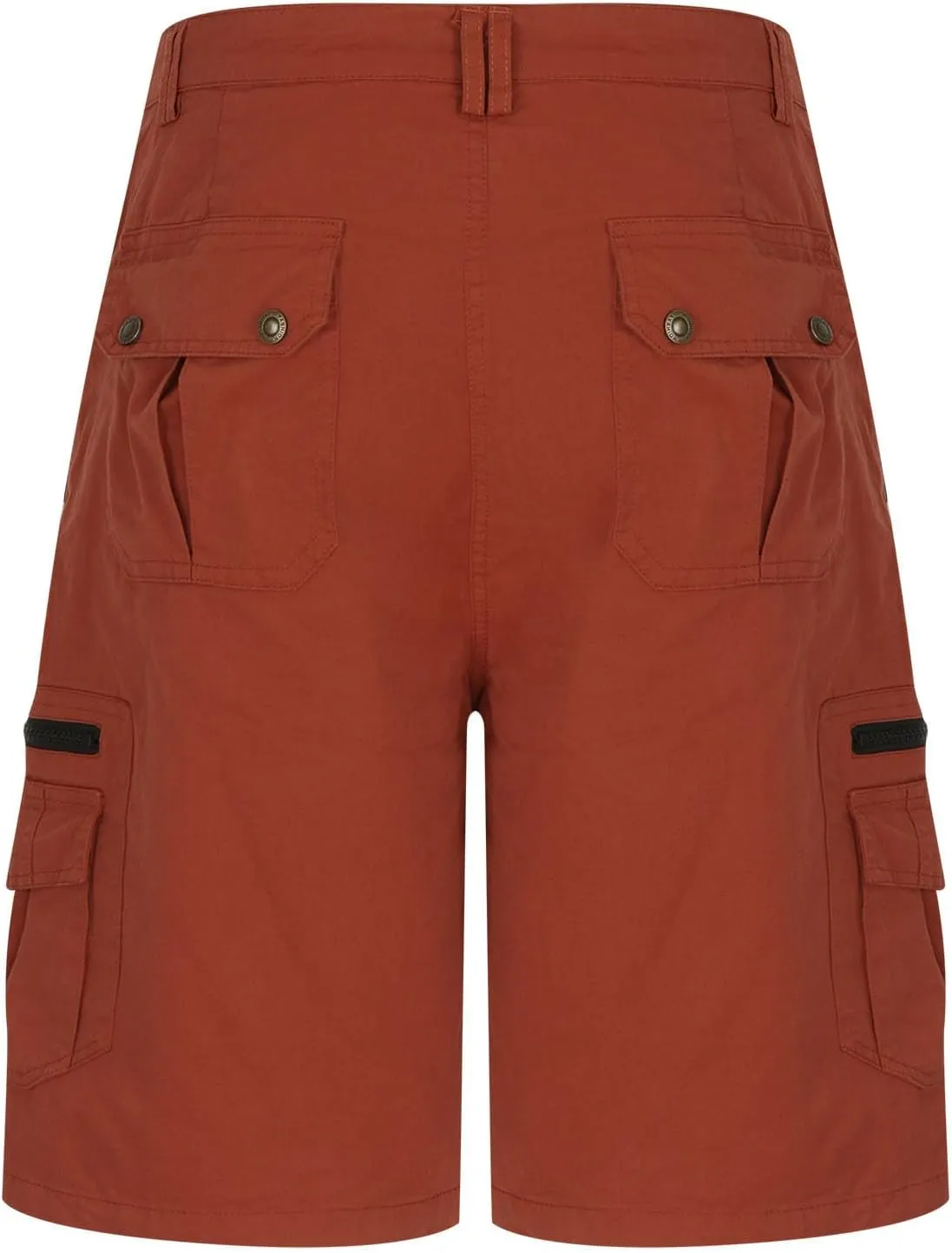 Men Casual Fashion Solid Shorts with Multi-Pockets Button Zipper Cargo Shorts Pants Outdoors Workwear