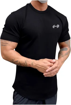 Men Cotton Breathable Athletic Tee Shirt Loose Fit Summer Pullover Shirts Fashion Casual Short Sleeve Tee Tops