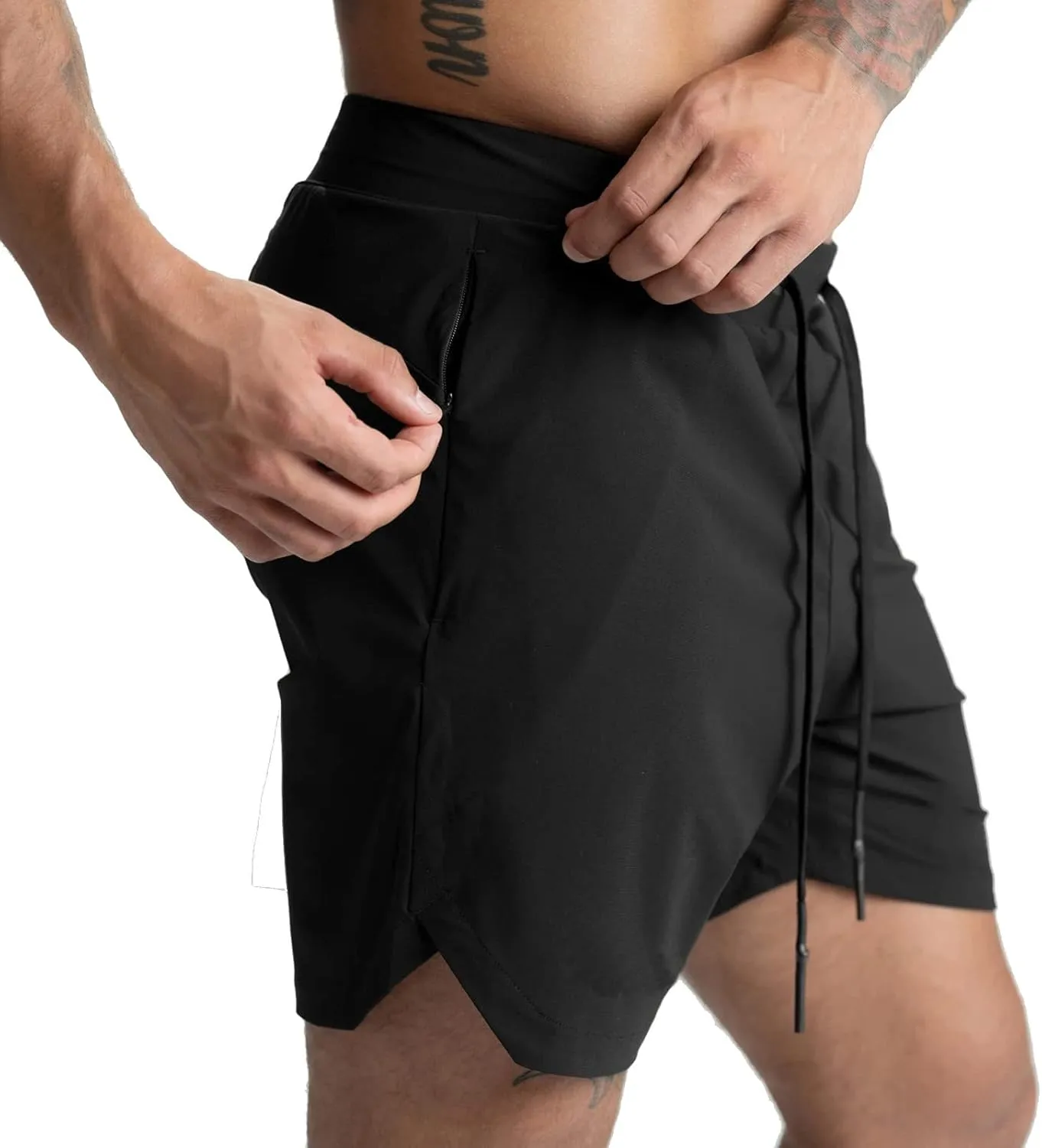 Mens 5" Workout Running Shorts Quick Dry Bodybuilding Gym Athletic Shorts Loose Fit Basketball Exercise Hiking Short