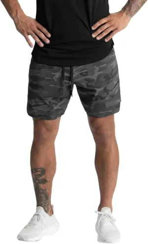 Mens 5" Workout Running Shorts Quick Dry Bodybuilding Gym Athletic Shorts Loose Fit Basketball Exercise Hiking Short