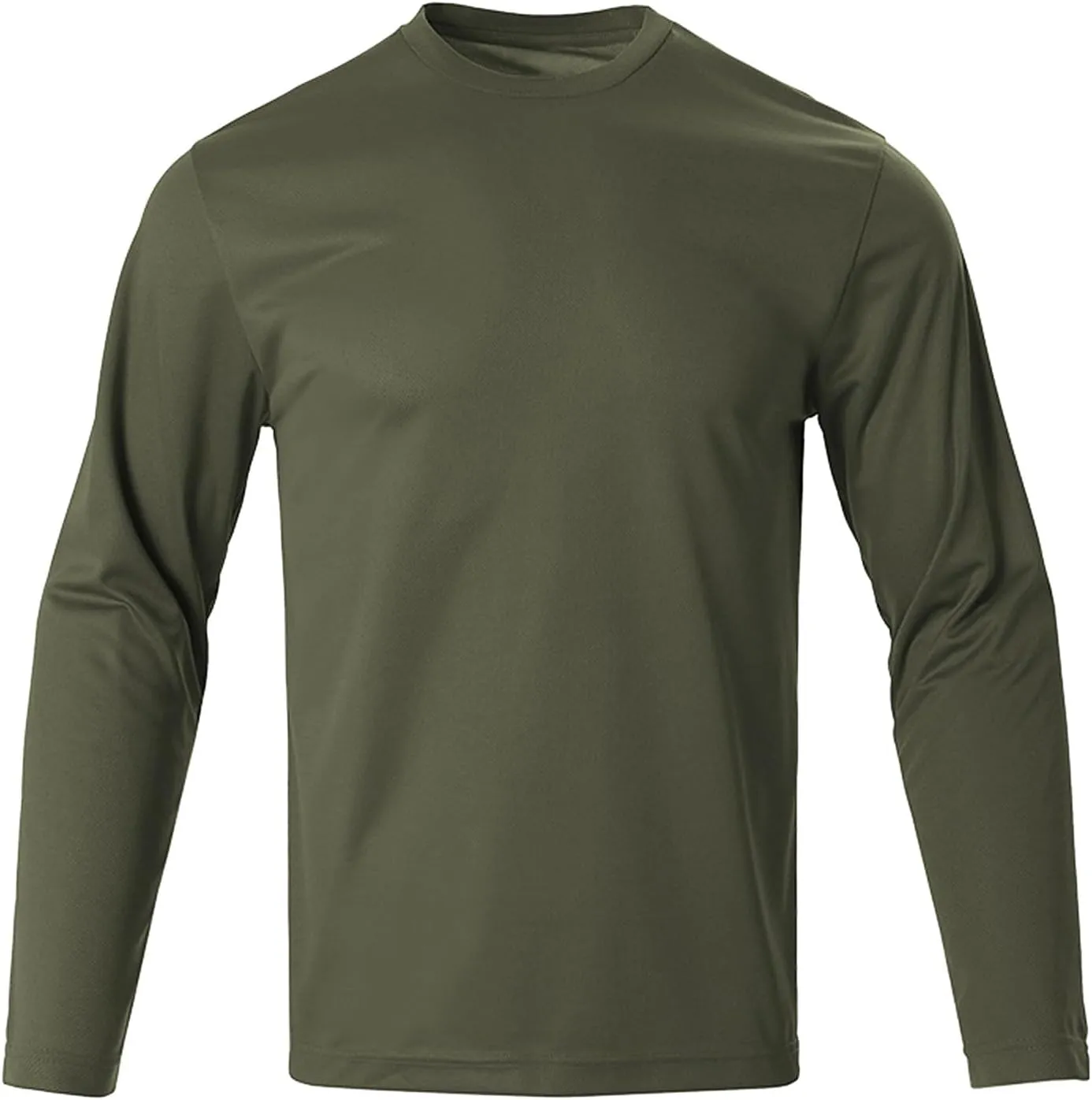 Men's Athletic Running T-Shirt Long Sleeve Quick Dry Gym Workout Tee Tops Outdoor Crewneck Active Performance Shirts