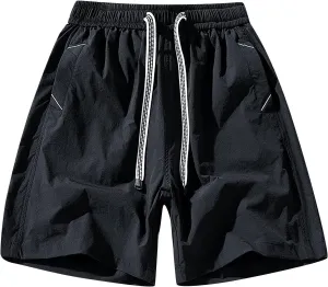 Mens Athletic Shorts Workout Gym Running Exercise Training Drawstring Fashion 2024 Sports Shorts with Pockets