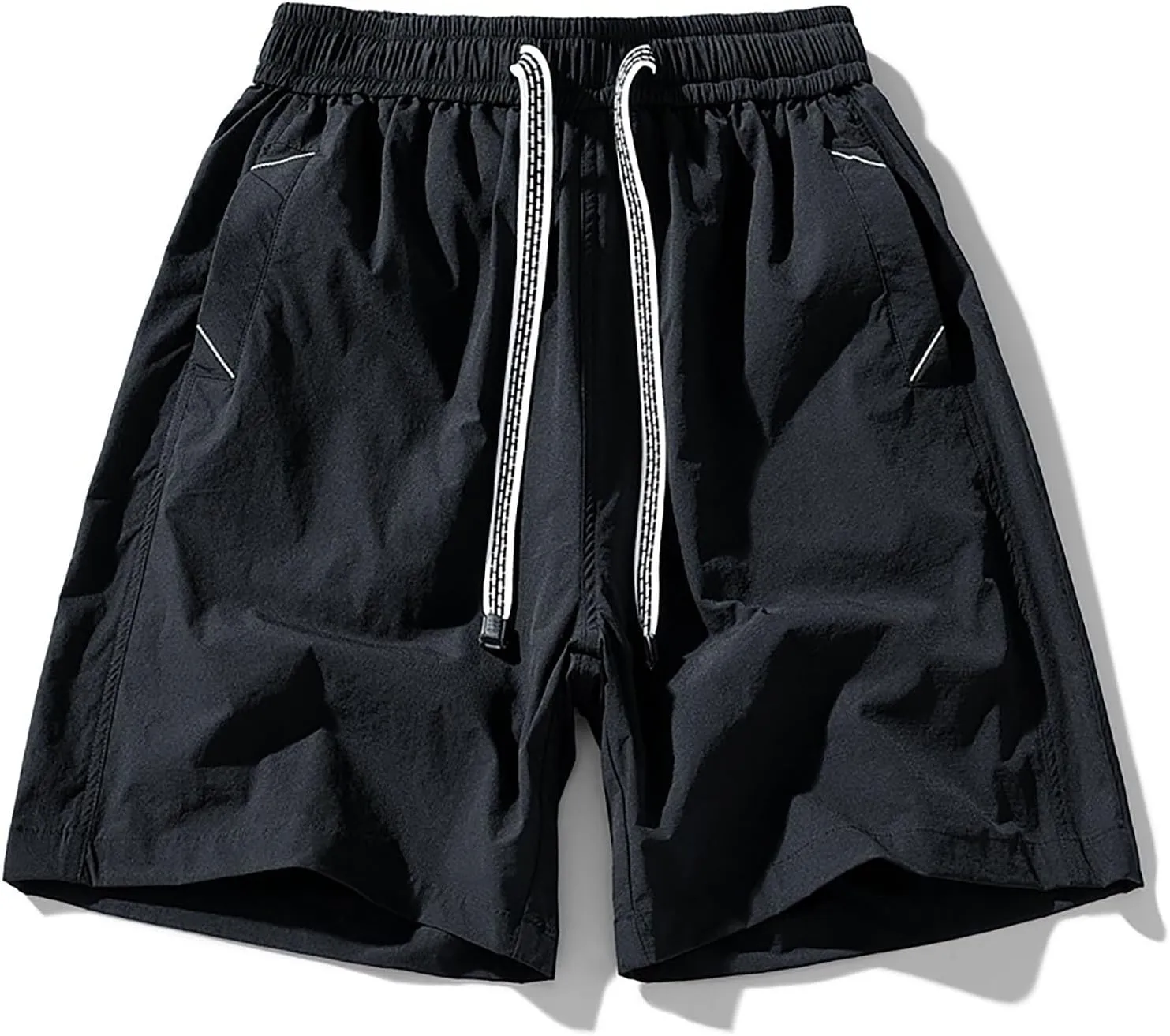 Mens Athletic Shorts Workout Gym Running Exercise Training Drawstring Fashion 2024 Sports Shorts with Pockets