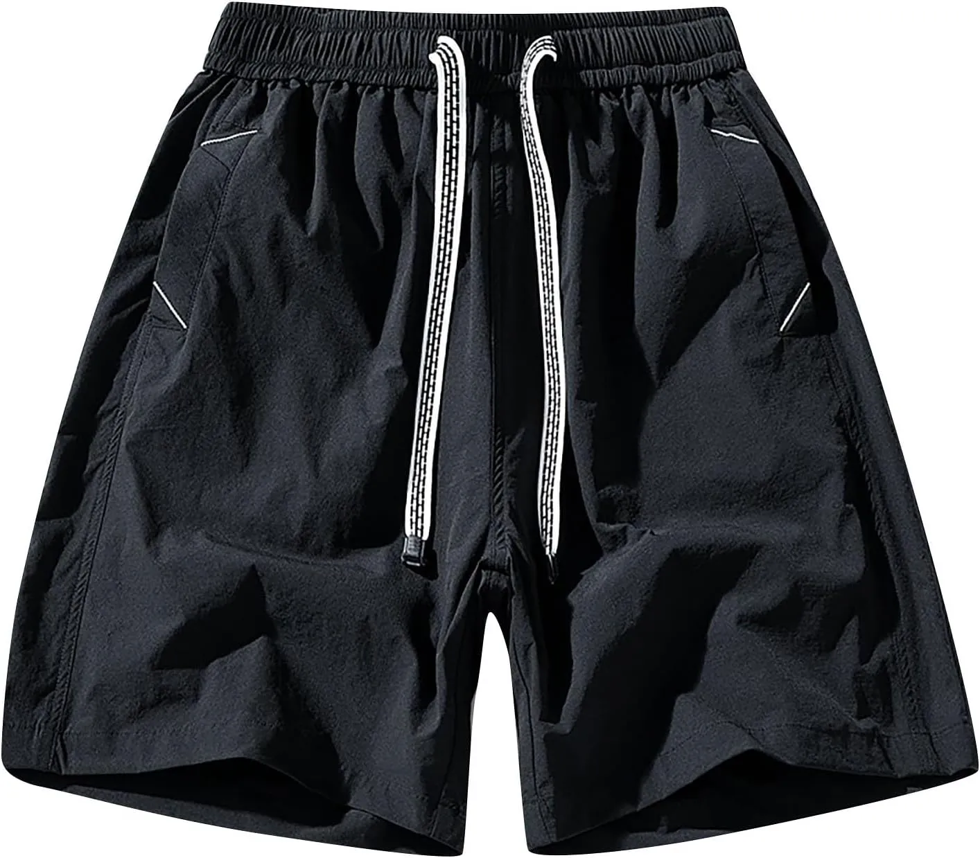Mens Athletic Shorts Workout Gym Running Exercise Training Drawstring Fashion 2024 Sports Shorts with Pockets