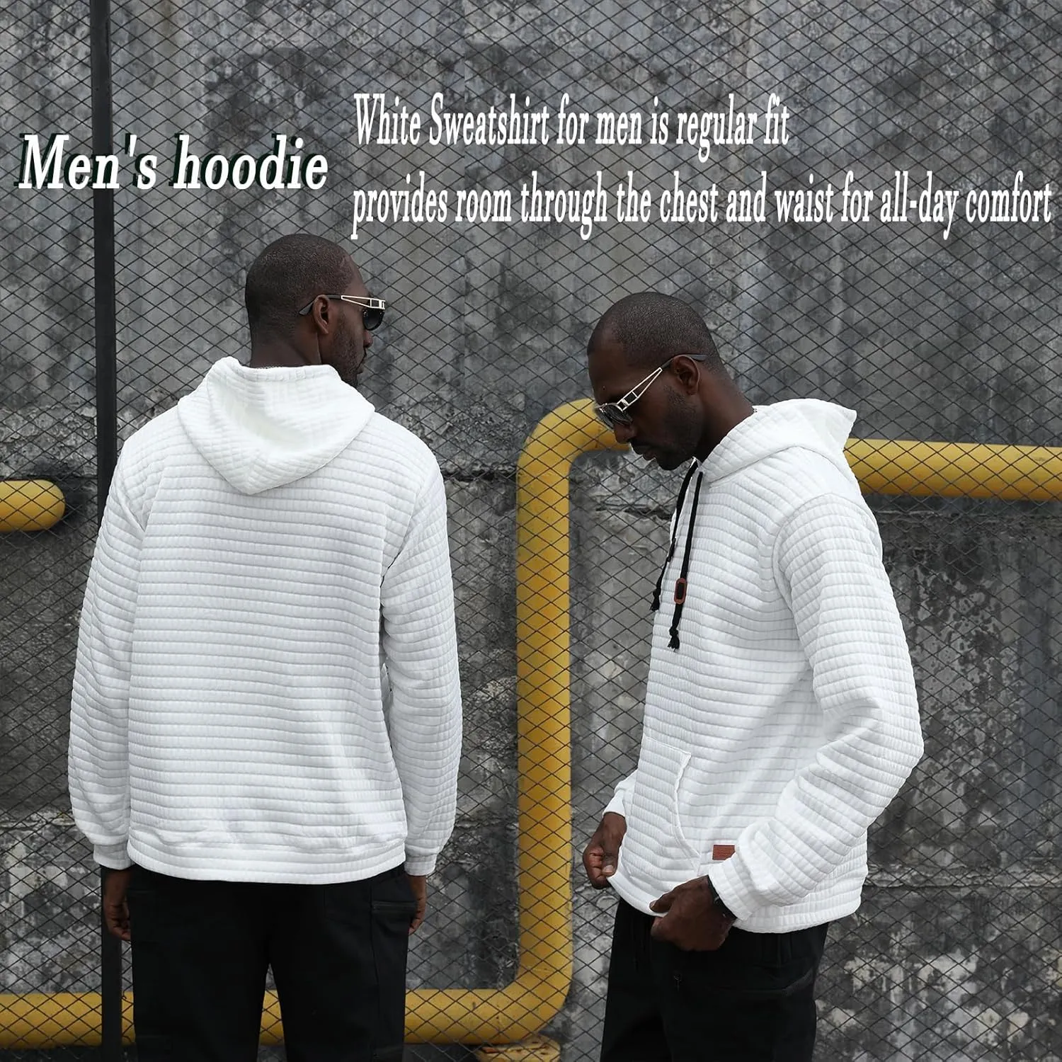 Mens Fashion Hoodies Sweatshirt Casual Long Sleeve Hooded Sweaters Pullover Winter Clothes for Men with Pocket