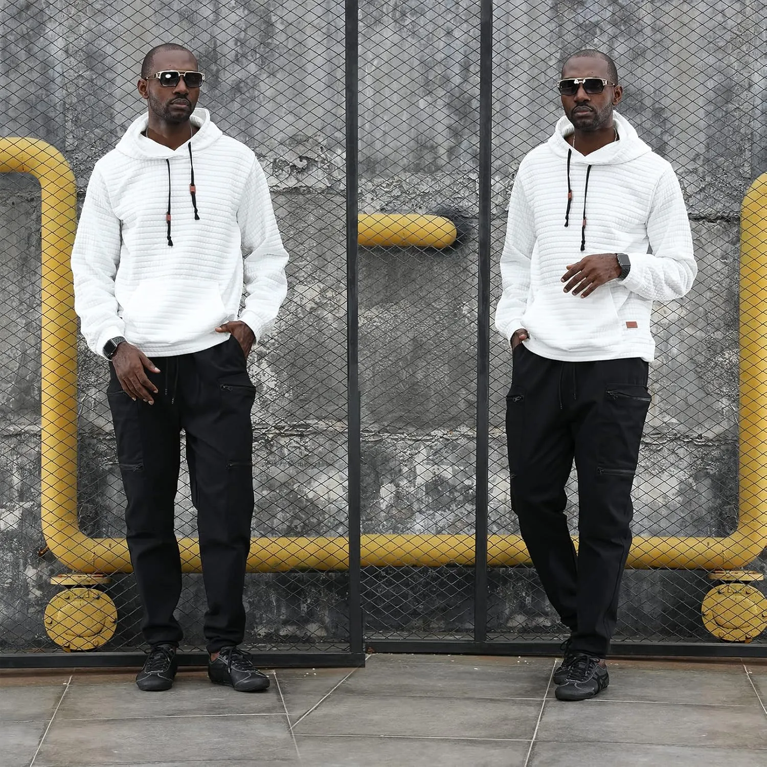 Mens Fashion Hoodies Sweatshirt Casual Long Sleeve Hooded Sweaters Pullover Winter Clothes for Men with Pocket
