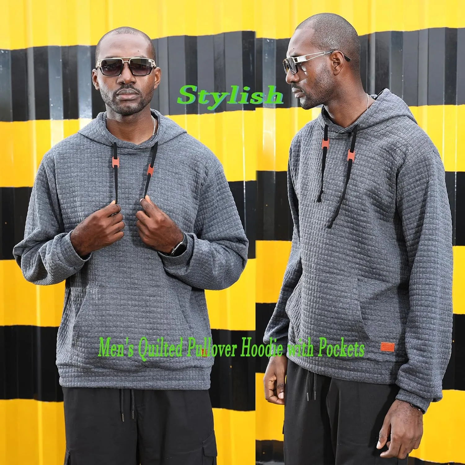 Mens Fashion Hoodies Sweatshirt Casual Long Sleeve Hooded Sweaters Pullover Winter Clothes for Men with Pocket